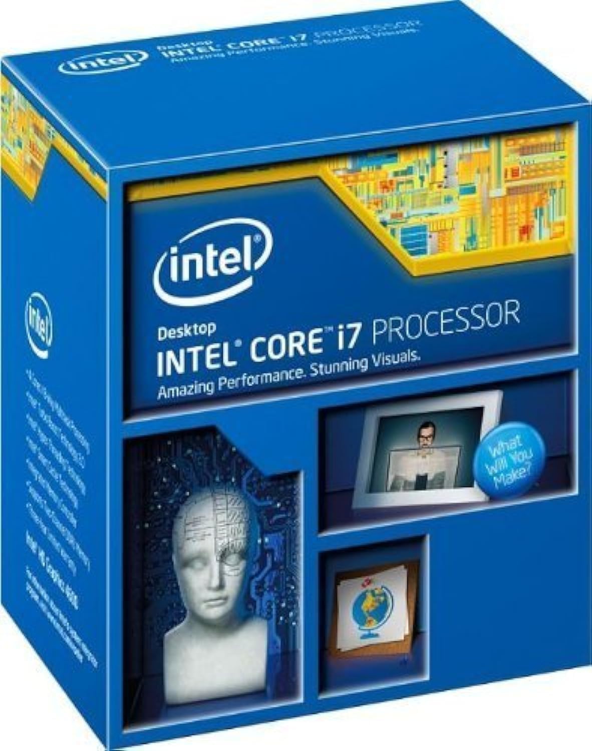 intel Core i7-4770 Quad-Core Desktop Processor 3.4 GHZ LGA 1150 8 MB Cache BX80646I74770 (Renewed)