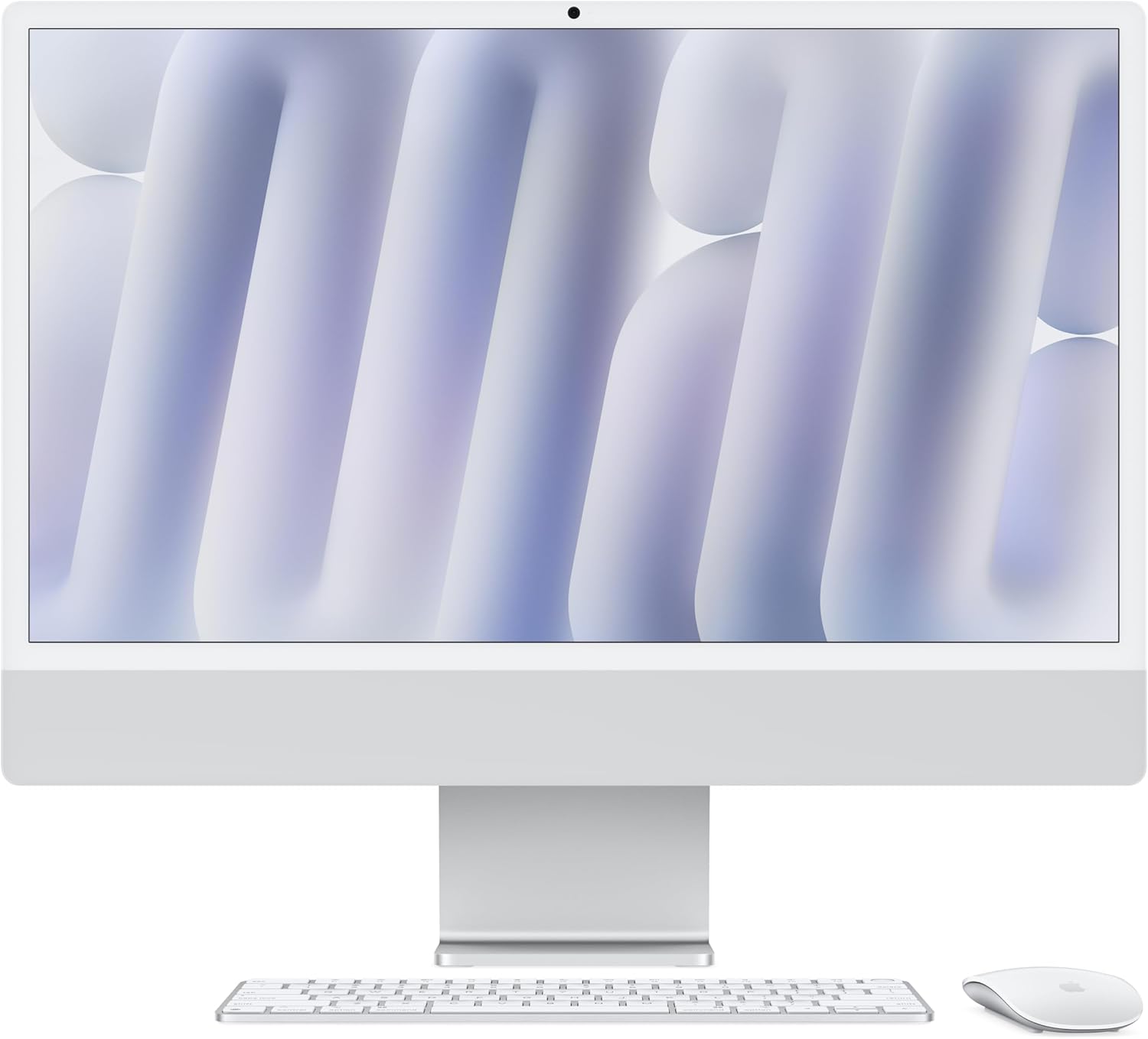 Apple 2024 iMac All-in-One Desktop Computer with M4 chip with 10-core CPU and 10-core GPU: Built for Apple Intelligence, 24-inch Retina Display, 16GB Unified Memory, 256GB SSD Storage; Silver