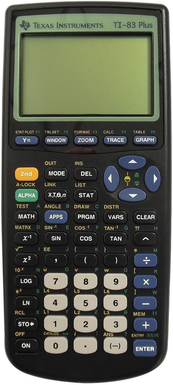 Texas Instruments TI-83 Plus Programmable Graphing Calculator (Packaging and Colors May Vary)