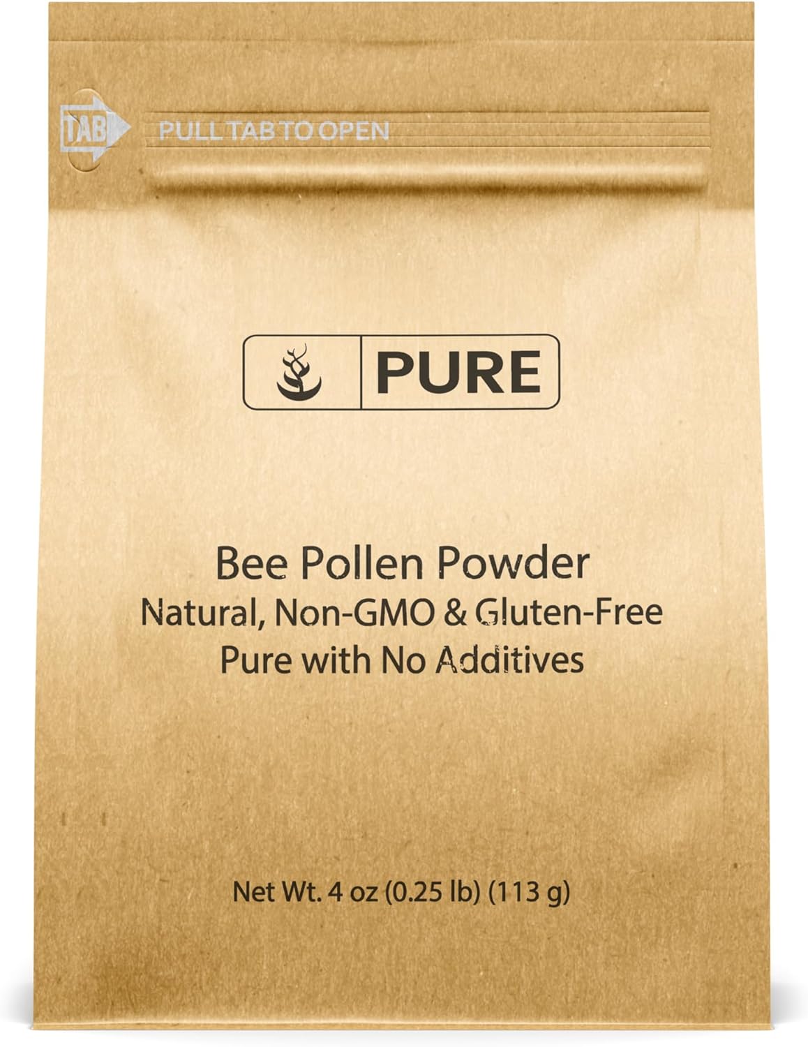 PURE ORIGINAL INGREDIENTS Bee Pollen, 4 oz, No Fillers, Undiluted Pure Supplement