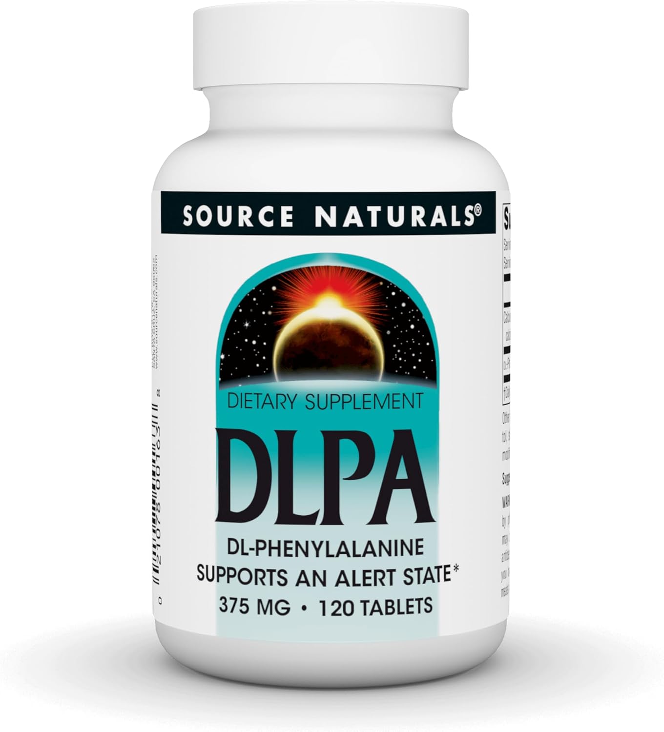 Source Naturals DLPA DL-Phenylalanine, Supports an Alert State* – 375 mg -120 Tablets