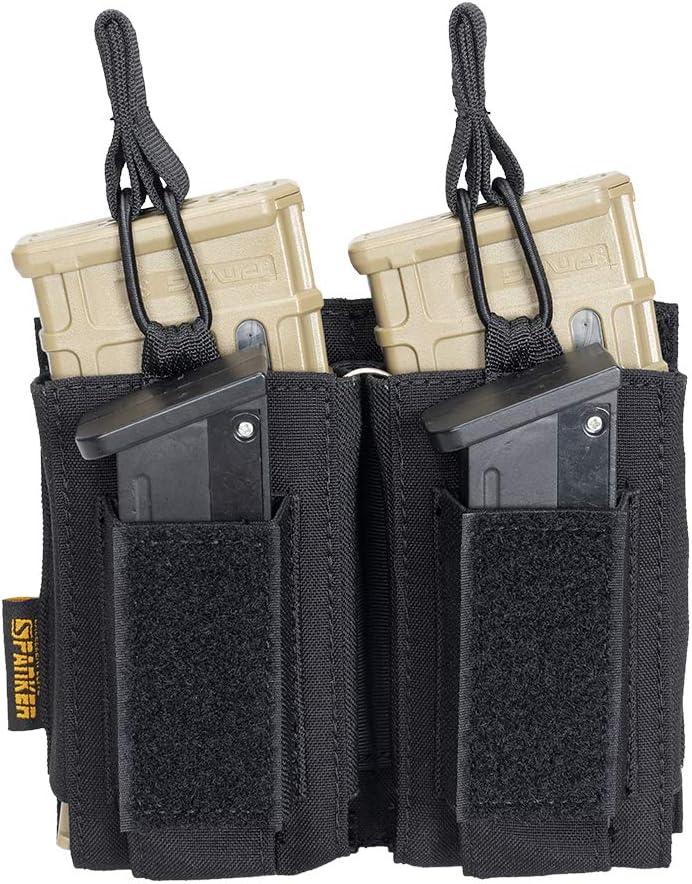 EXCELLENT ELITE SPANKER Open-Top Single/Double/Triple Molle Mag Pouch for M4 M14 M16 AK AR Elastic Rifle Magazines for Pistol Mag Pouch