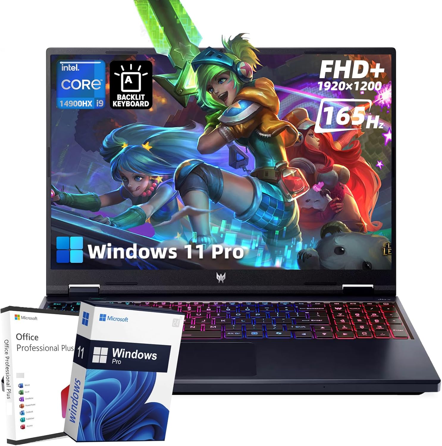 acer Predator Helios Neo 16 Gaming Laptop – Intel 24-Core i9-14900HX | GeForce RTX 4060 | 16″ IPS 165Hz WUXGA Display | 64GB DDR5 4TB SSD | Backlit KB | Win 11 Pro | Office Lifetime License