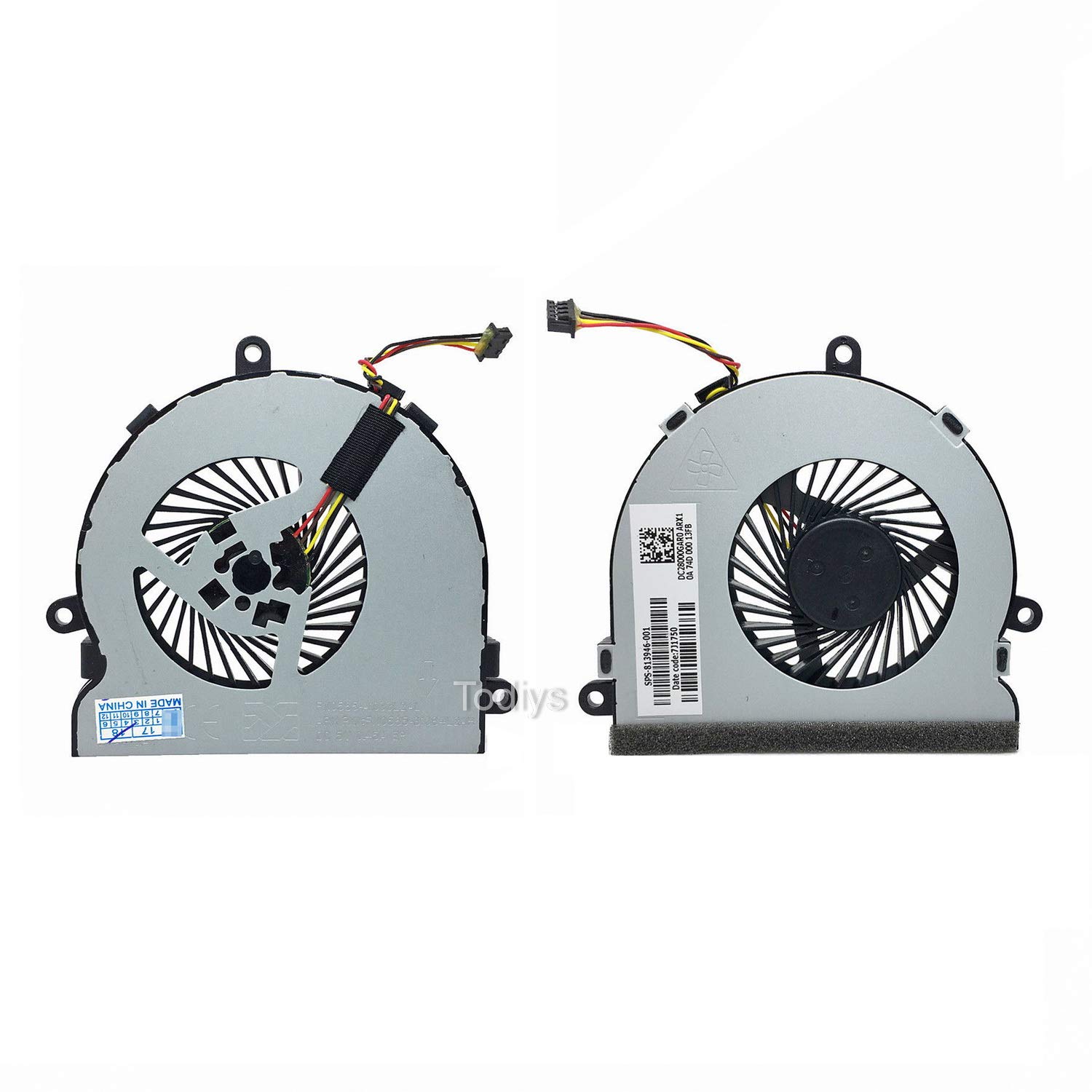 CPU Cooling Fan Replacement for HP 15-AC 15-AC020DS 15-AC121DX 15-AF013CL 15-AF131DX 15-AF141DX 15-BA008CA 15-BA009DX 15-BA010NR 15-BA013CL 15-BA113CL 15-BA138CA 15-BA140CA 250 G4 255 G4 813946-001