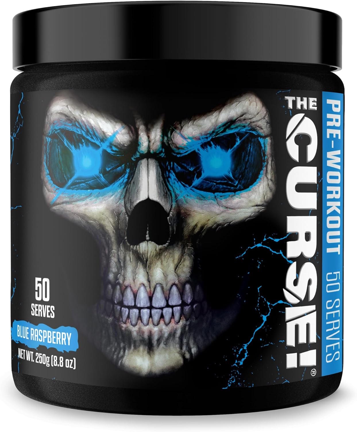 JNX SPORTS The Curse! Pre Workout Powder – Blue Raspberry 50 Servings | Preworkout: Boost Strength, Energy + Focus for Men & Women | Caffeine, Beta-Alanine, Creatine & L-Citrulline