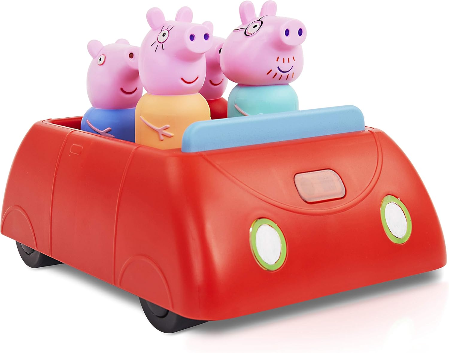 Peppa Pig’s Clever Car Interactive Pre-School Toy With Lights And Sounds – Self Driving – Plays Peppa Music And Talks – Motorized Vehicle With Collision Avoidance Sensors– Red