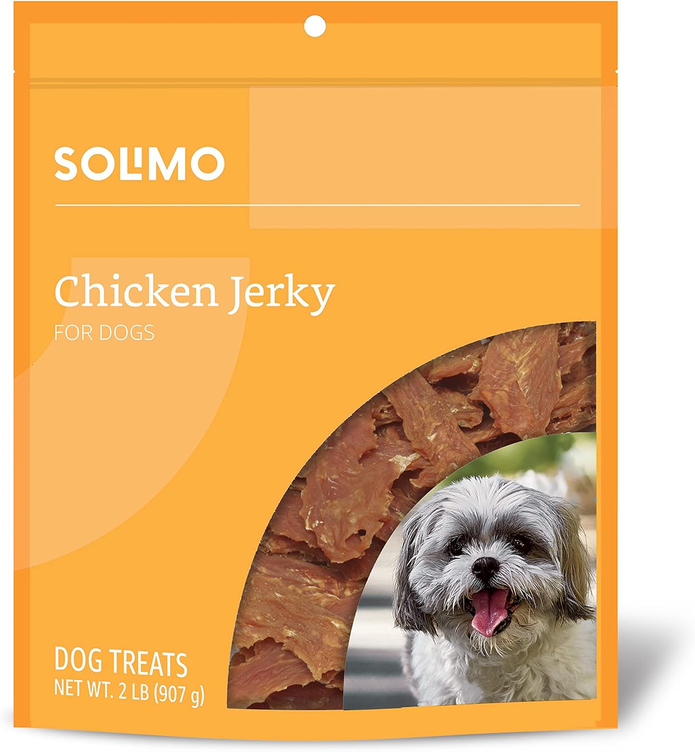 Amazon Brand – Solimo Chicken Jerky Dog Treats, 2 pounds (Packaging May Vary)