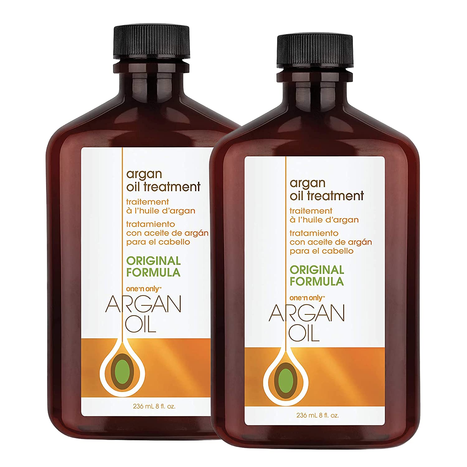 One ‘n Only Argan Oil Hair Treatment, Helps Smooth and Strengthen Damaged Hair, Eliminates Frizz, Creates Brilliant Shines, Non-Greasy Formula, 8 Fl. Oz (2 Pack)