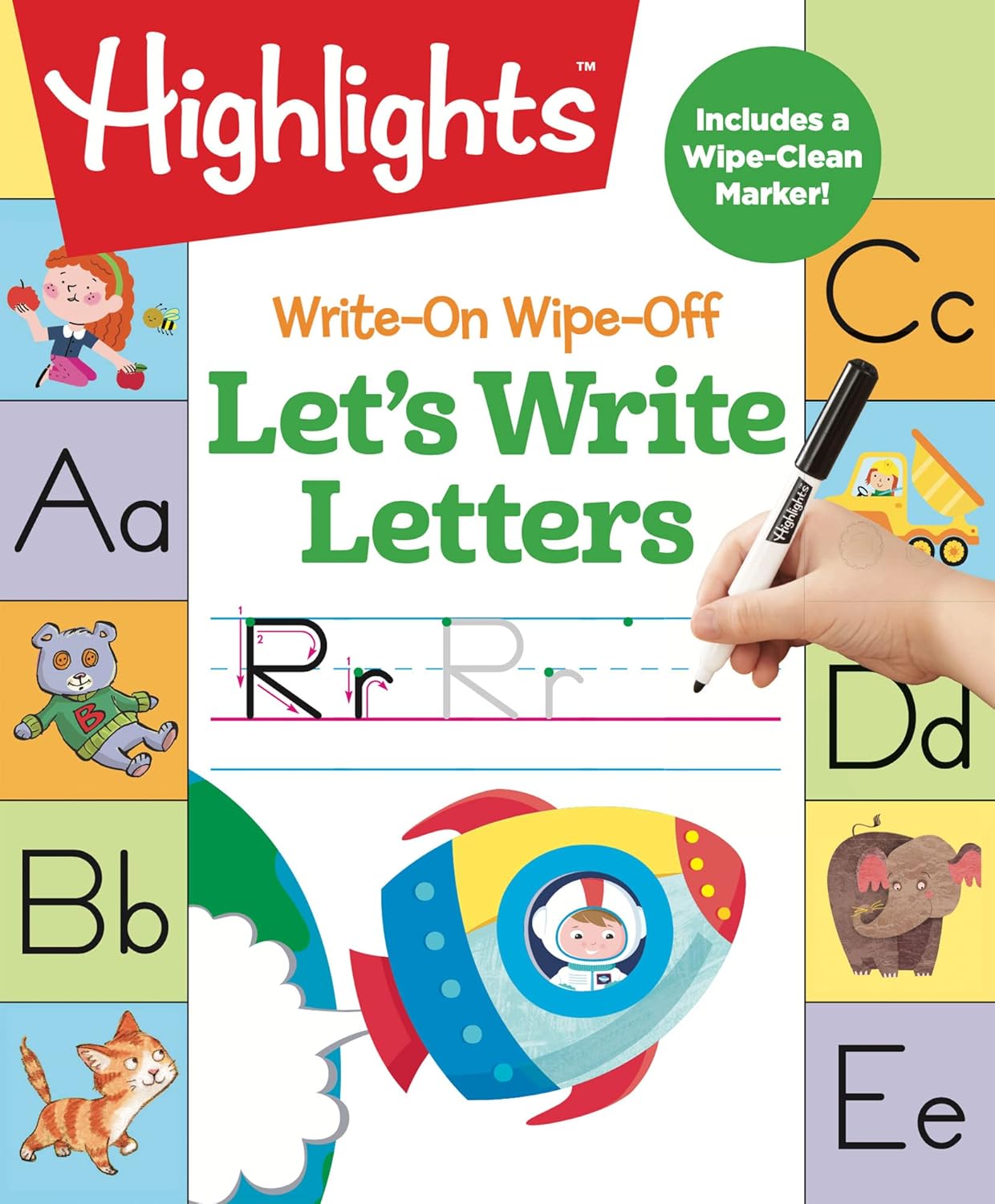 Write-On Wipe-Off Let’s Write Letters (Highlights Write-On Wipe-Off Fun to Learn Activity Books)