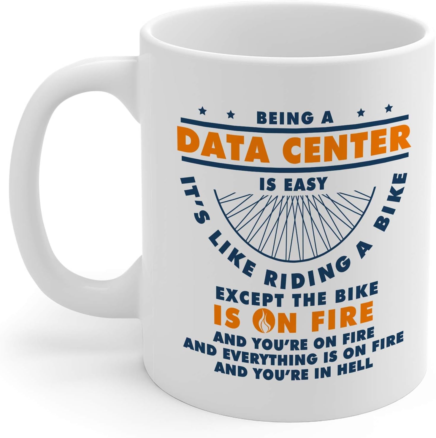 Data Center Gifts 11oz White Ceramic Coffee Cup – Men and Women Data Center Mug