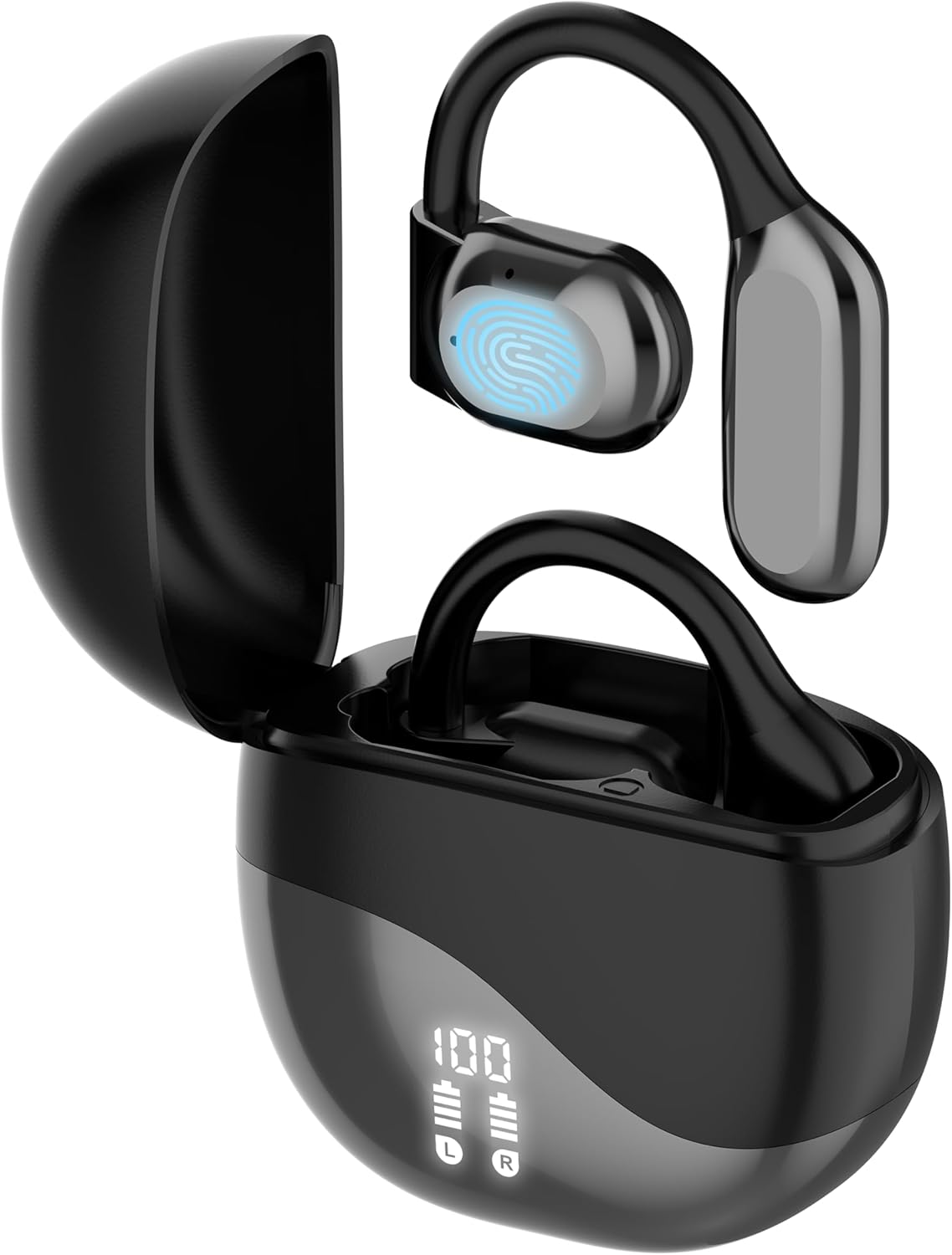 AI OWS Translation Earbuds: 3-in-1 Language Translation Device 144 Languages & Accents Translation in Real Time, with ONE Year Subscription Ideal for Travel Business and Learning, Black