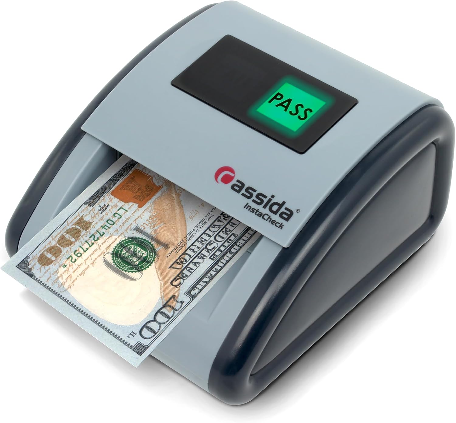 Cassida InstaCheck Small Footprint, Easy to Read Automatic Counterfeit Detector with Infrared, Magnetic and Ultraviolet Sensors, Compact and Lightweight Grey 11-3/4″ x 9-1/2″