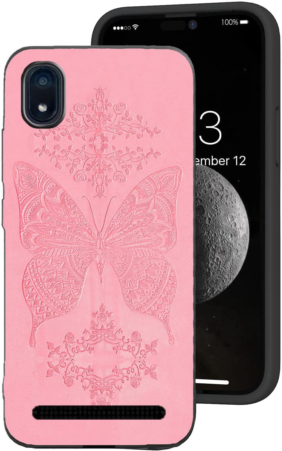 for Stratus C8 Phone Case,Cloud Stratus C8 Case,Flower Butterfly Phone Case for Women Girls Boys Case,Soft TPU Shockproof Full Body Case Designed for Cloud Mobile Stratus C8 -Pink