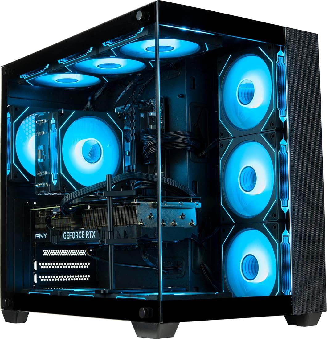 Panorama RTX 3070 (> 4060 Ti) Gaming PC Desktop – AMD Ryzen 7 5700X Processor, 32GB DDR4 RAM, 512GB NVMe SSD + 3TB HDD, WiFi + BT, Windows 11 Home – Best 2024 RGB Prebuilt Tower Computer for Gamers