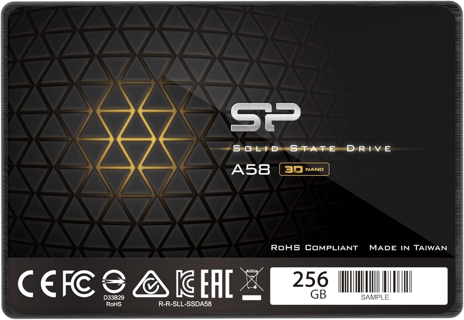 Silicon Power 256GB SSD 3D NAND A58 SLC Cache Performance Boost SATA III 2.5″ 7mm (0.28″) Internal Solid State Drive