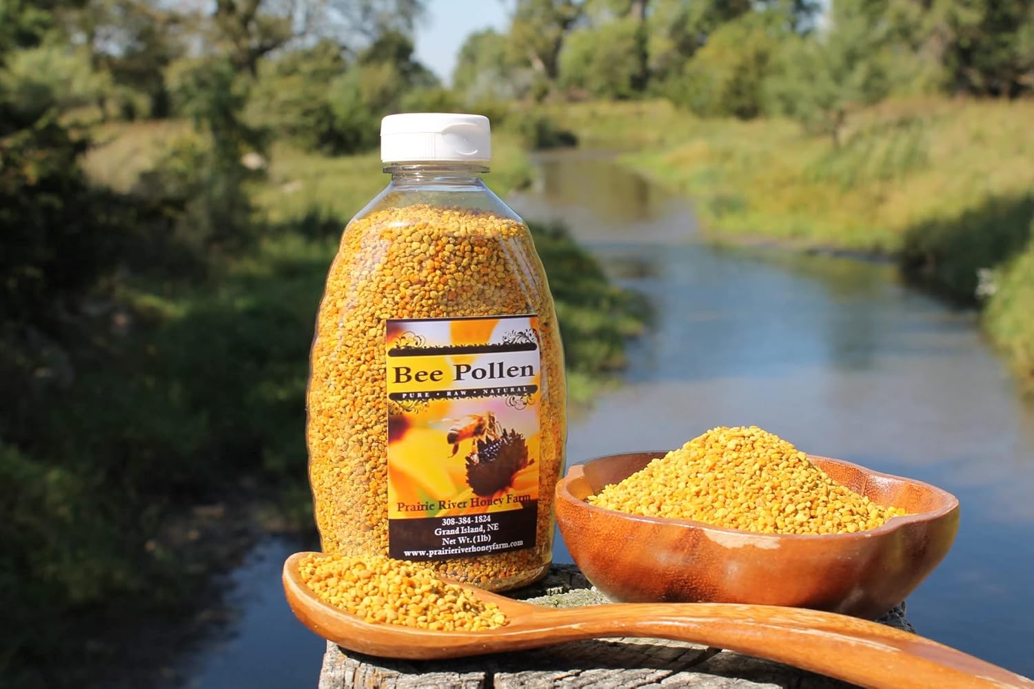 Fresh Bee Pollen Raw Nebraska Bee Pollen 1lb Jar