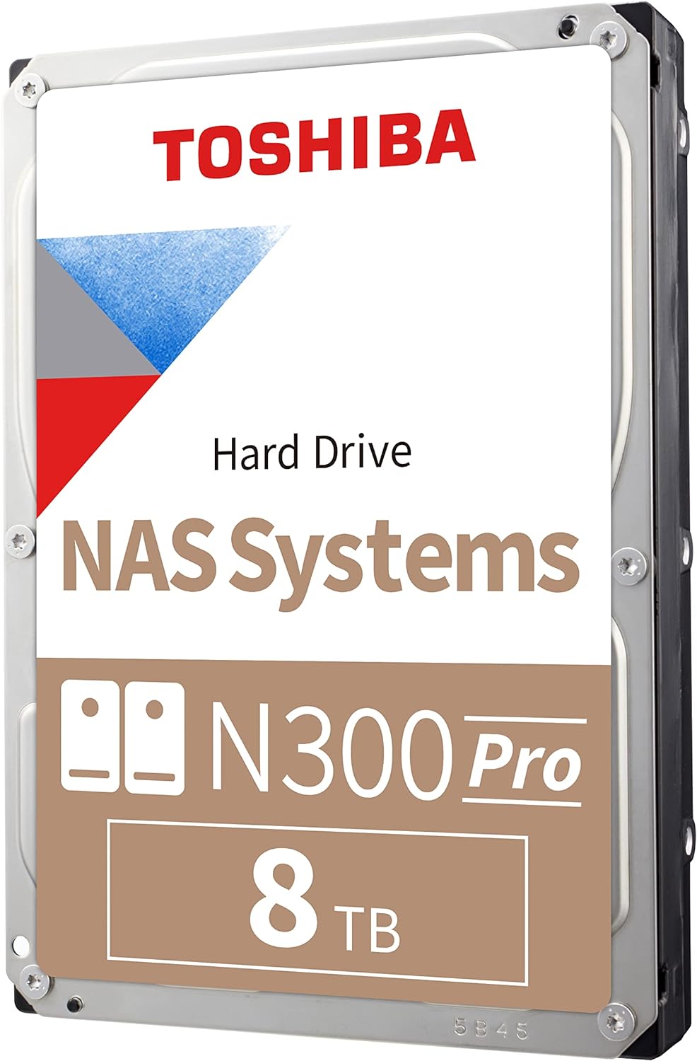 Toshiba N300 PRO 8TB Large-Sized Business NAS (up to 24 Bays) 3.5-Inch Internal Hard Drive – Up to 300 TB/Year Workload Rate CMR SATA 6 GB/s 7200 RPM 512 MB Cache – HDWG780XZSTB