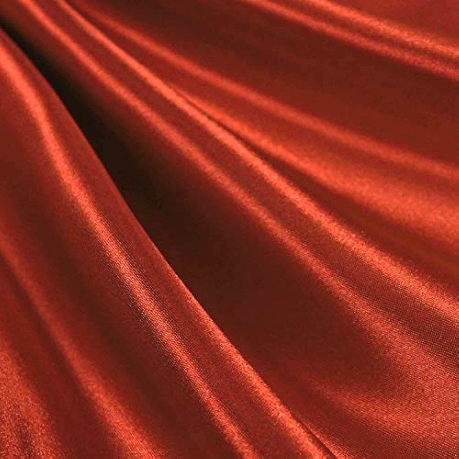 AK TRADING CO. 60″ inches Wide-by The Yard-Charmeuse Bridal Satin Fabric for Wedding, Apparel, Crafts, Decor, Costumes (Rust, 5 Yards)