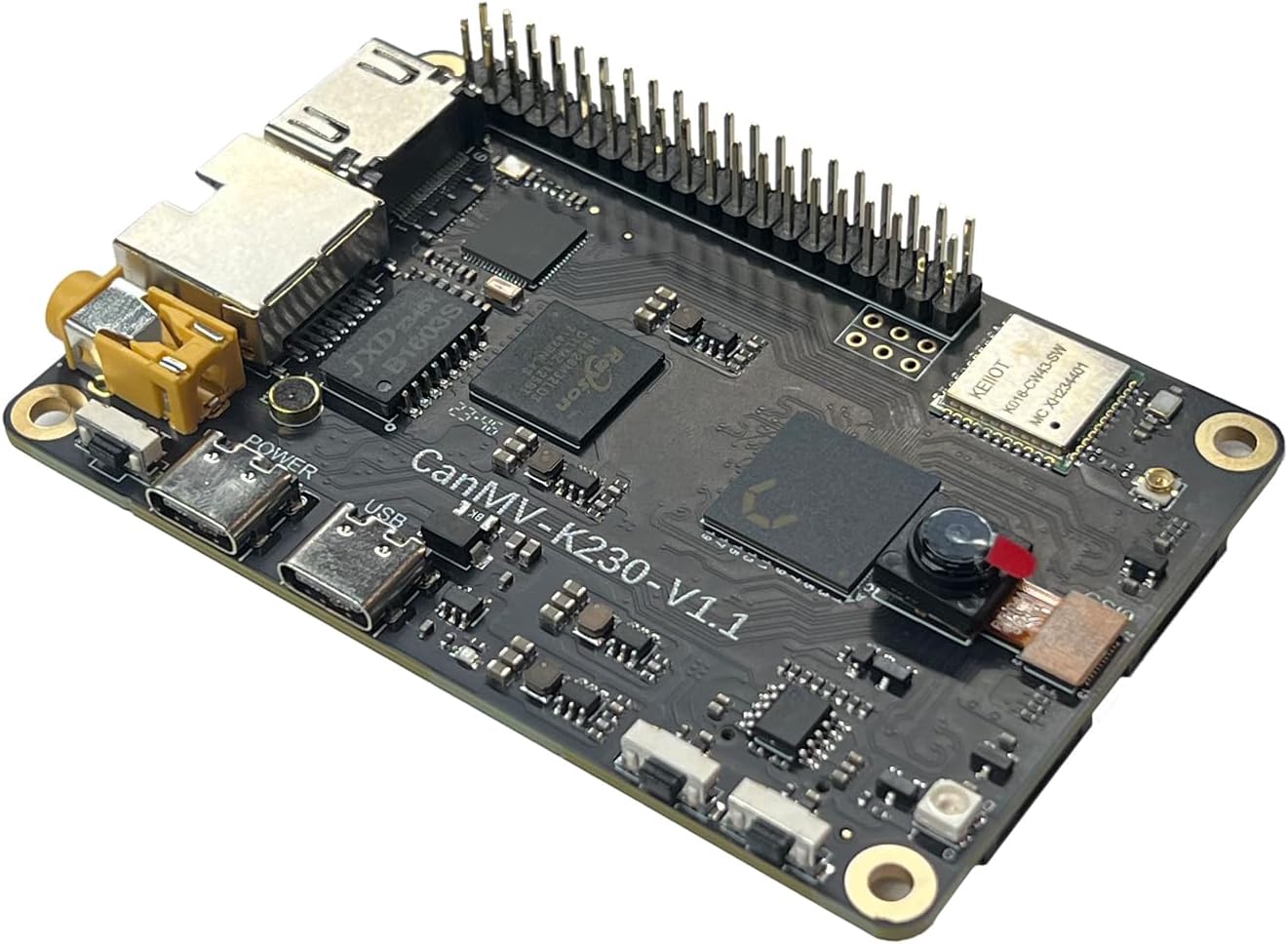 youyeetoo CanMV-K230 AI Development Board – Kendryte K230 RISC-V 64-512MB RAM 3X 4K Camera Inputs – Support RVV1.0 for AI Edge AIoT (Dev Kit A (with 16GB TF Card))