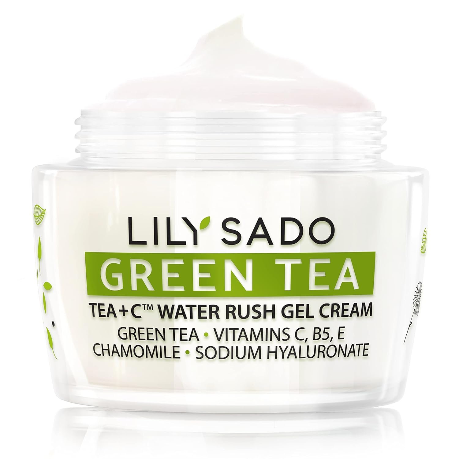 LILY SADO TEA+C Green Tea Water Rush Gel Moisturizer – Lightweight Vitamin C Anti-Wrinkle Moisturizing Lotion – Hydrates & Softens for Luscious, Radiant Skin. Perfect for Spring and Summer.