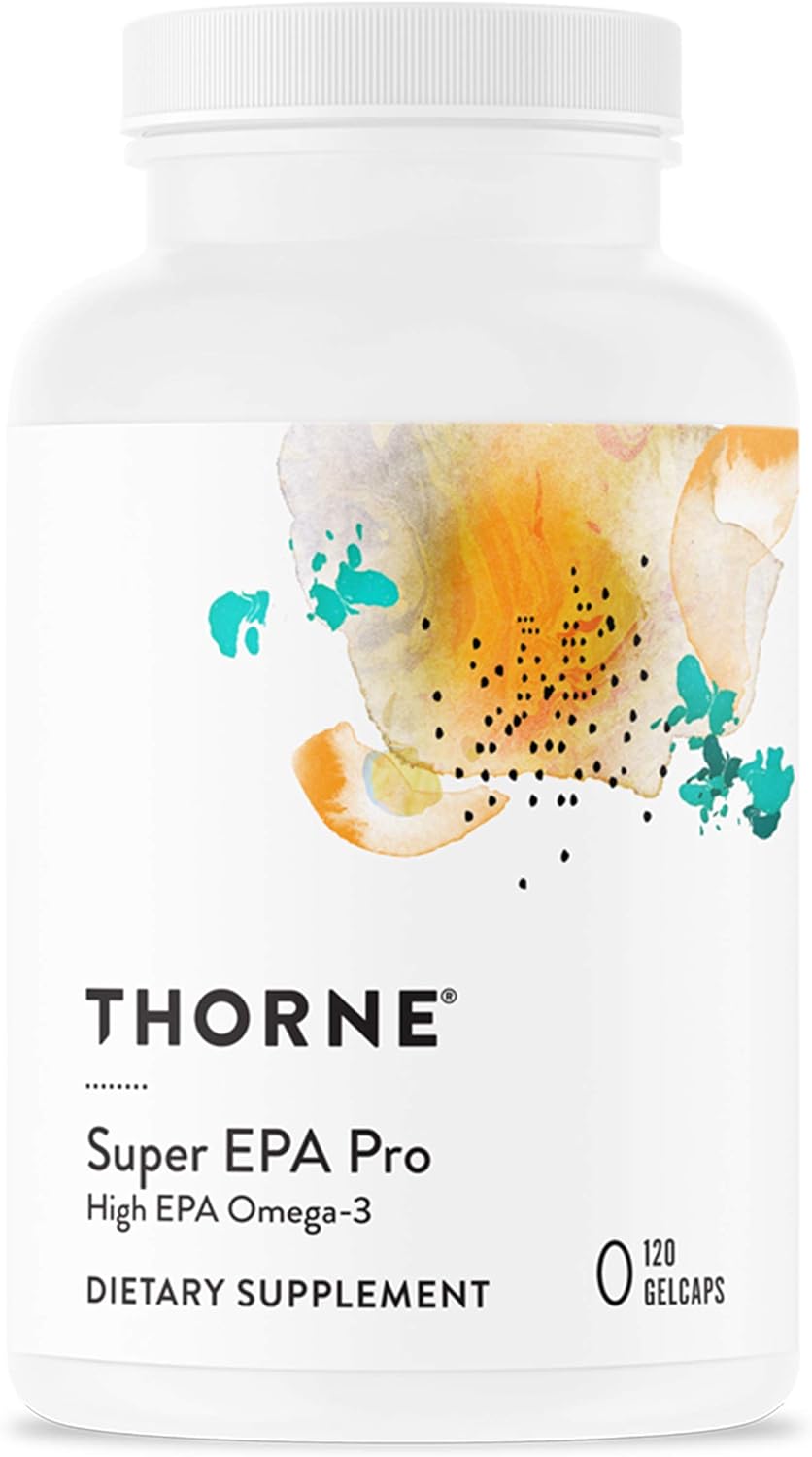 THORNE Super EPA Pro – Omega-3 Fish Oil with High Concentration EPA – Promotes Blood Lipid Support – 1300mg EPA and 200mg DHA – 120 Gelcaps