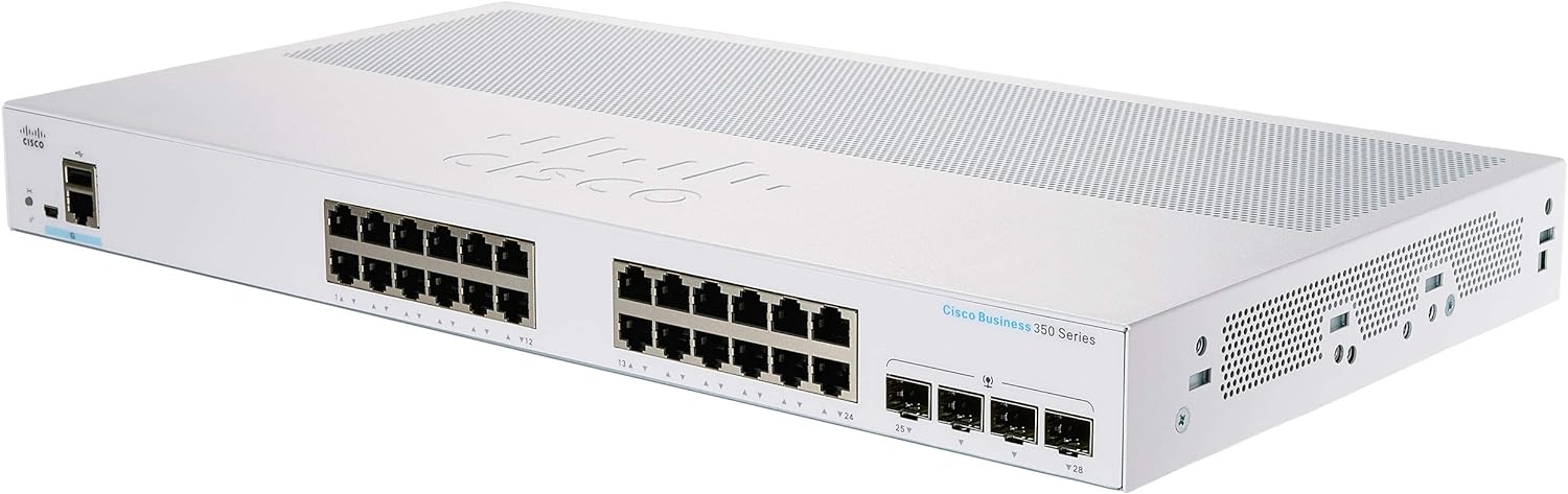 Cisco CBS350-24T-4G Business Series 24-Port Managed Ethernet Switch (Renewed)