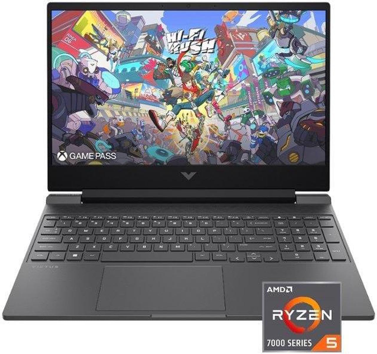 HP Victus 15.6″ FHD 144HZ Gaming Laptop | AMD Ryzen 5-7535HS (Beat i7-11800H) | AMD Radeon RX 6550M|Backlit Keyboard| 8GB RAM DDR5 | 512GB SSD | Windows 11 Home | Bundle with USB 3.0 Hub