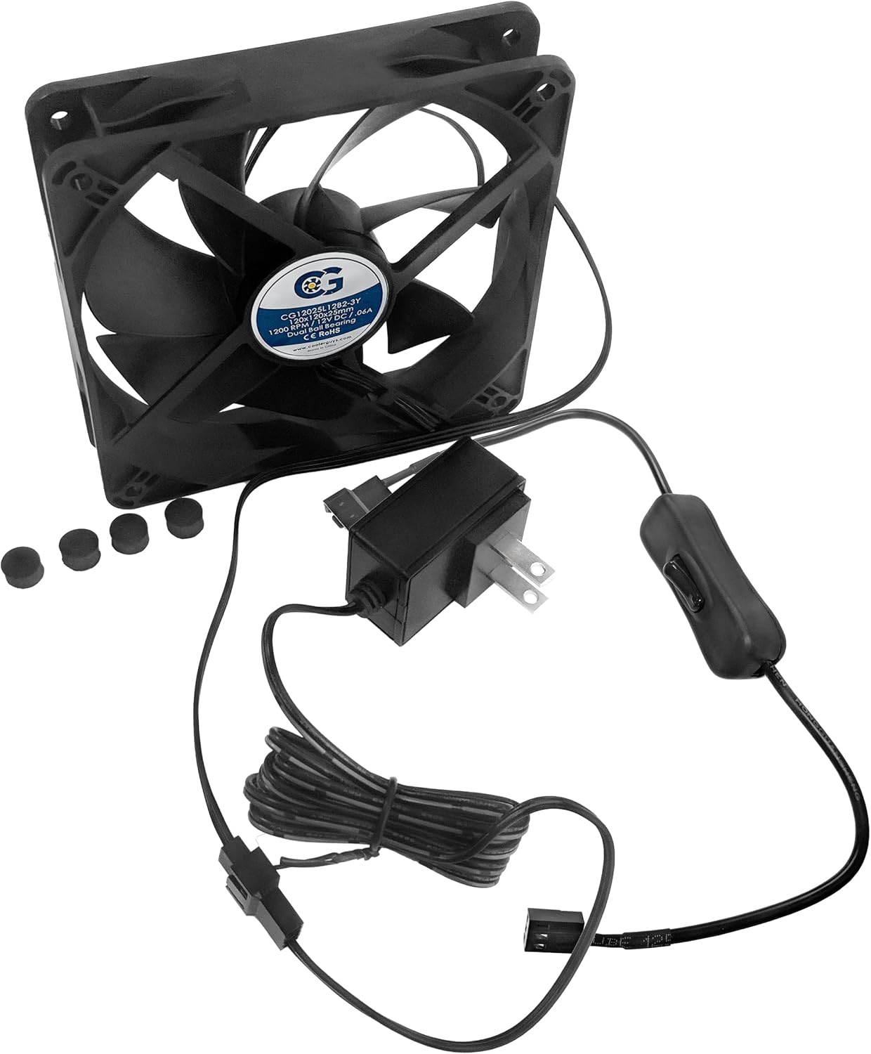 Coolerguys Quiet AC Powered Receiver/Component Cooling Fan Kits (120mm)