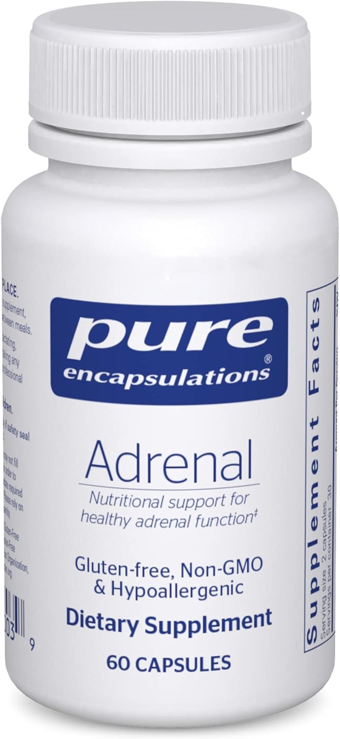 Pure Encapsulations Adrenal | Supplement to Support Healthy Cortisol Levels, Fatigue, Stress Moderation, and Adrenal Gland Function* | 60 Capsules