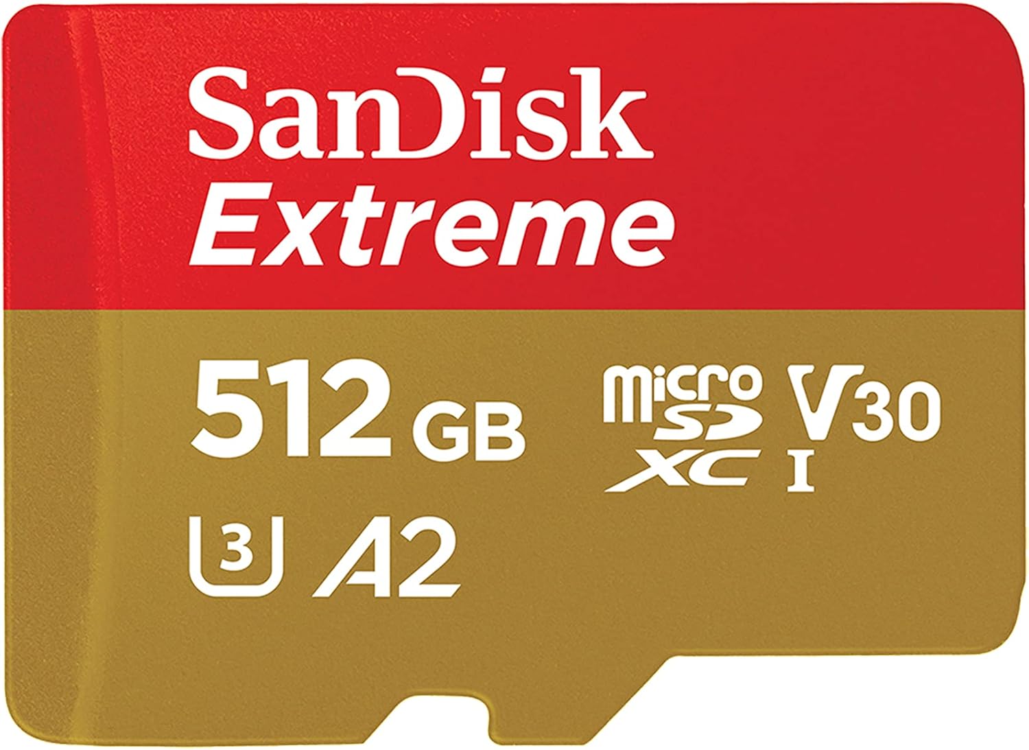 SanDisk 512GB Extreme microSDXC UHS-I Memory Card with Adapter – Up to 190MB/s, C10, U3, V30, 4K, 5K, A2, Micro SD Card – SDSQXAV-512G-GN6MA