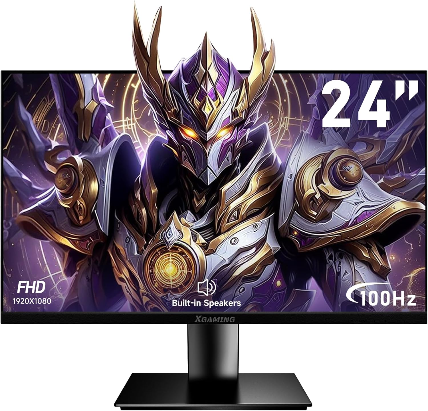 memzuoix 24 Inch Computer Monitor, FHD 1920×1080 Office PC Monitor IPS Display 100Hz, HDMI with Low Blue Light Eye Care, Build-in FreeSync,VESA Compatible, Black