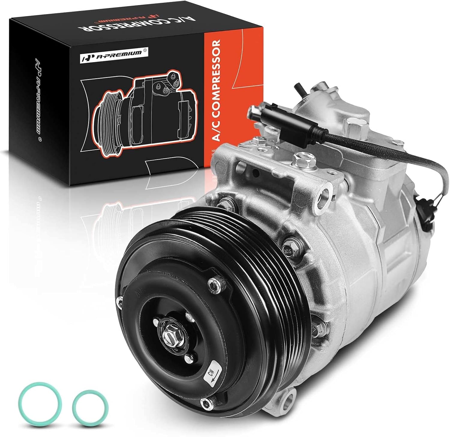 A-Premium Air Conditioner AC Compressor with Clutch Compatible with BMW 128i 130i 320i 325Ci 325i 325xi 328i xDrive 328xi 330Ci 330i 525i 530i M3