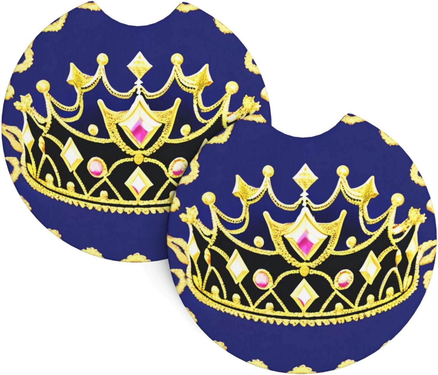 Phayah Fantasy Tiara Car Coasters 2 Pack Protect Your Cup Holder Suitable for Daily Life and Outdoor Self-Driving New Car Gift