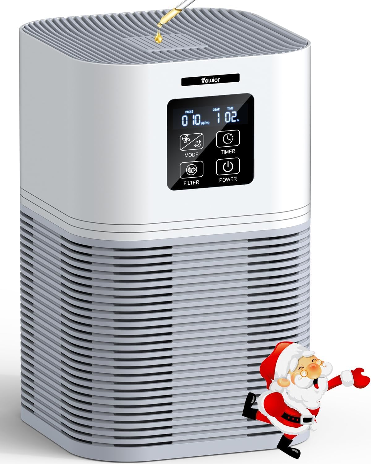 VEWIOR Air Purifiers for Home, HEPA Air Purifiers for Large Room up to 600 sq.ft, H13 True HEPA Air Filter with Fragrance Sponge 6 Timers Quiet Air Cleaner for Pet Dander Wildfire