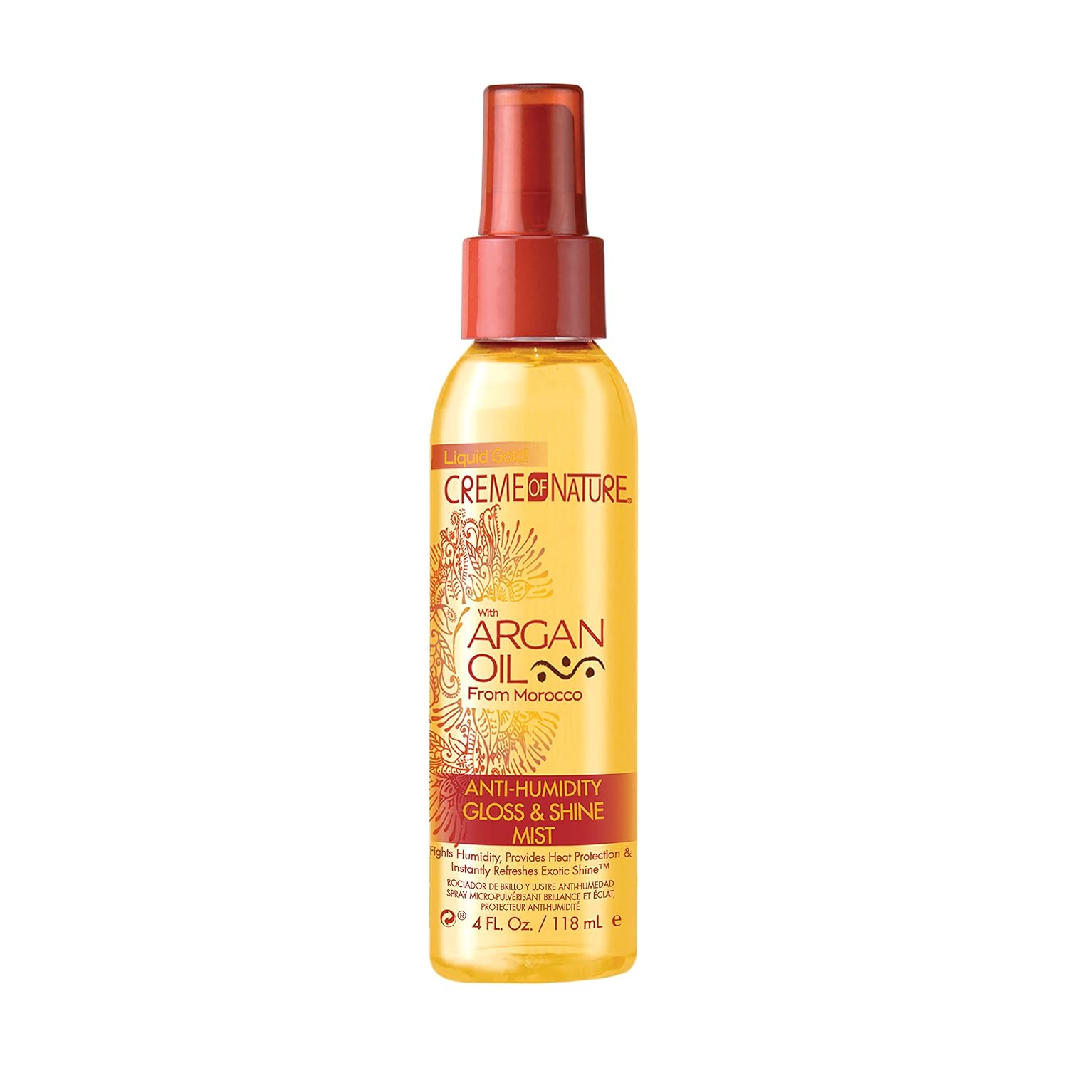 Creme Of Nature, Argan Oil Anti Humidity Gloss & Shine Mist, Argan Oil Of Morocco, Provides Heat Protection, 4 Fl Oz