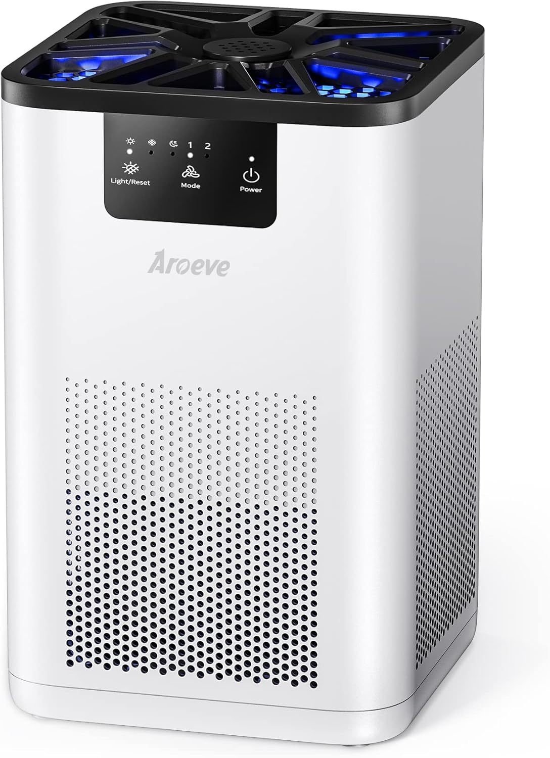 AROEVE Air Purifiers for Bedroom Air Purifier With Aromatherapy Function For Pet Smoke Pollen Dander Hair Smell 20dB Air Cleaner For Bedroom Office Living Room Kitchen, MK06- White