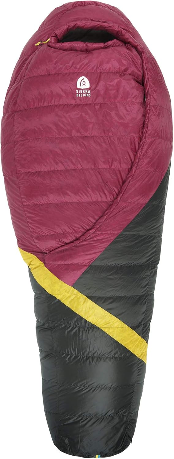 Sierra Designs Cloud 20 Degree DriDown Sleeping Bag Ultralight Zipperless Down Sleeping Bag for Backpacking and Camping