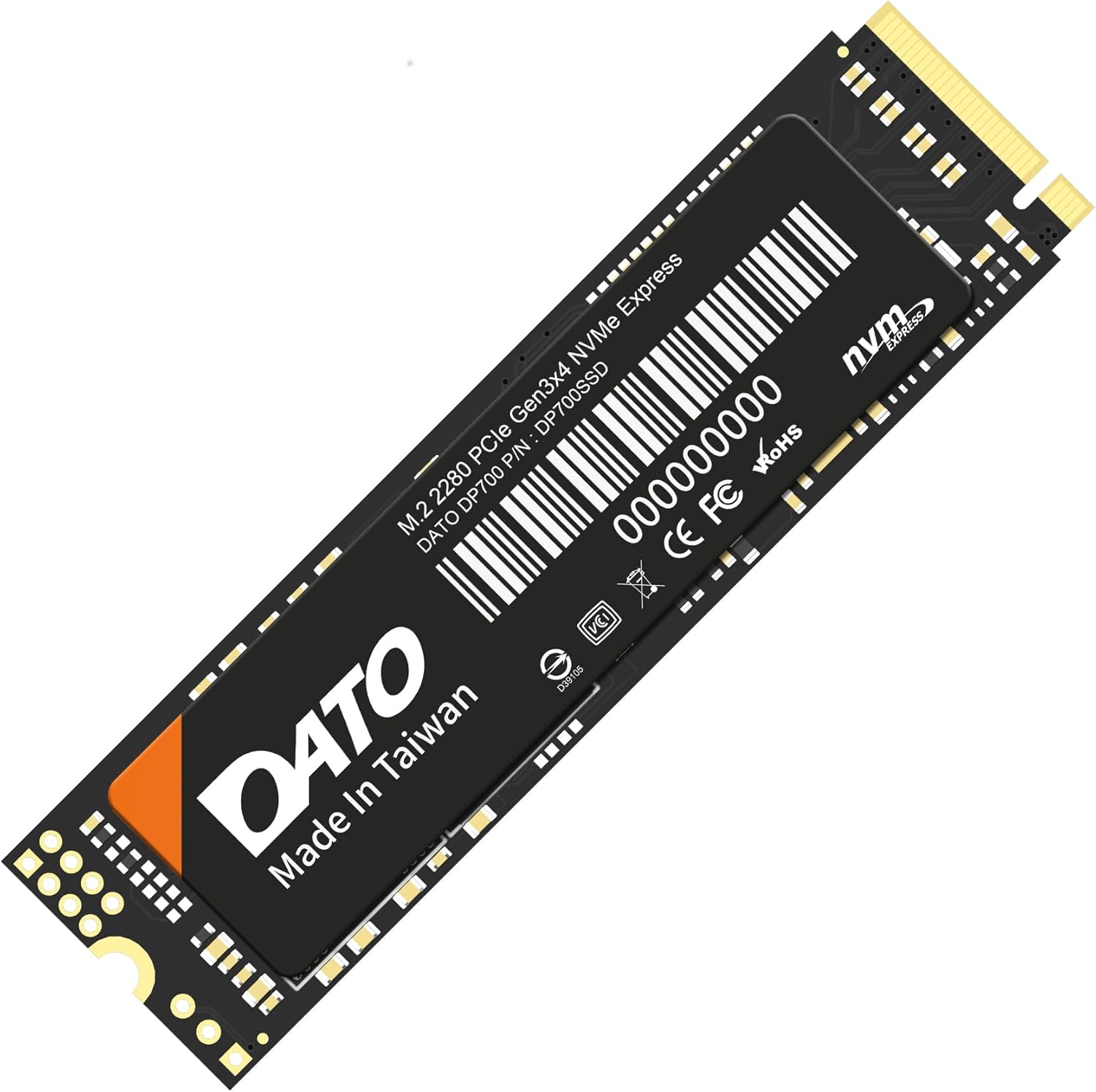 DATO 1TB SSD M.2 2280 PCIe Gen3x4 NVMe Internal Solid State Drive, Up to 2500/1700 MB/s, DP700 Series