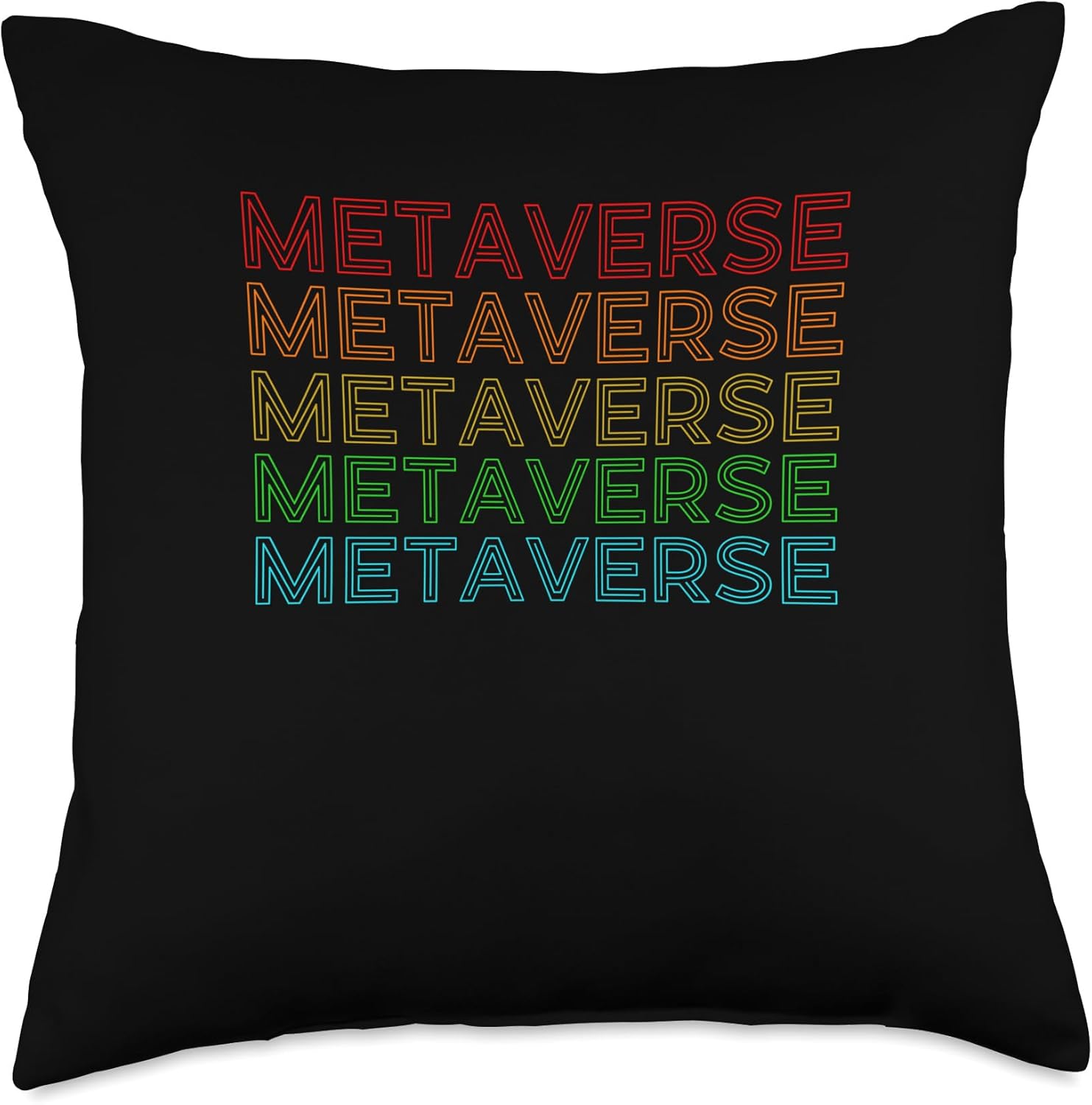 Metahero Metaverse Virtual Reality Shirt & Gifts Metaverse Virtual and Augmented Reality Future Internet Throw Pillow, 18×18, Multicolor