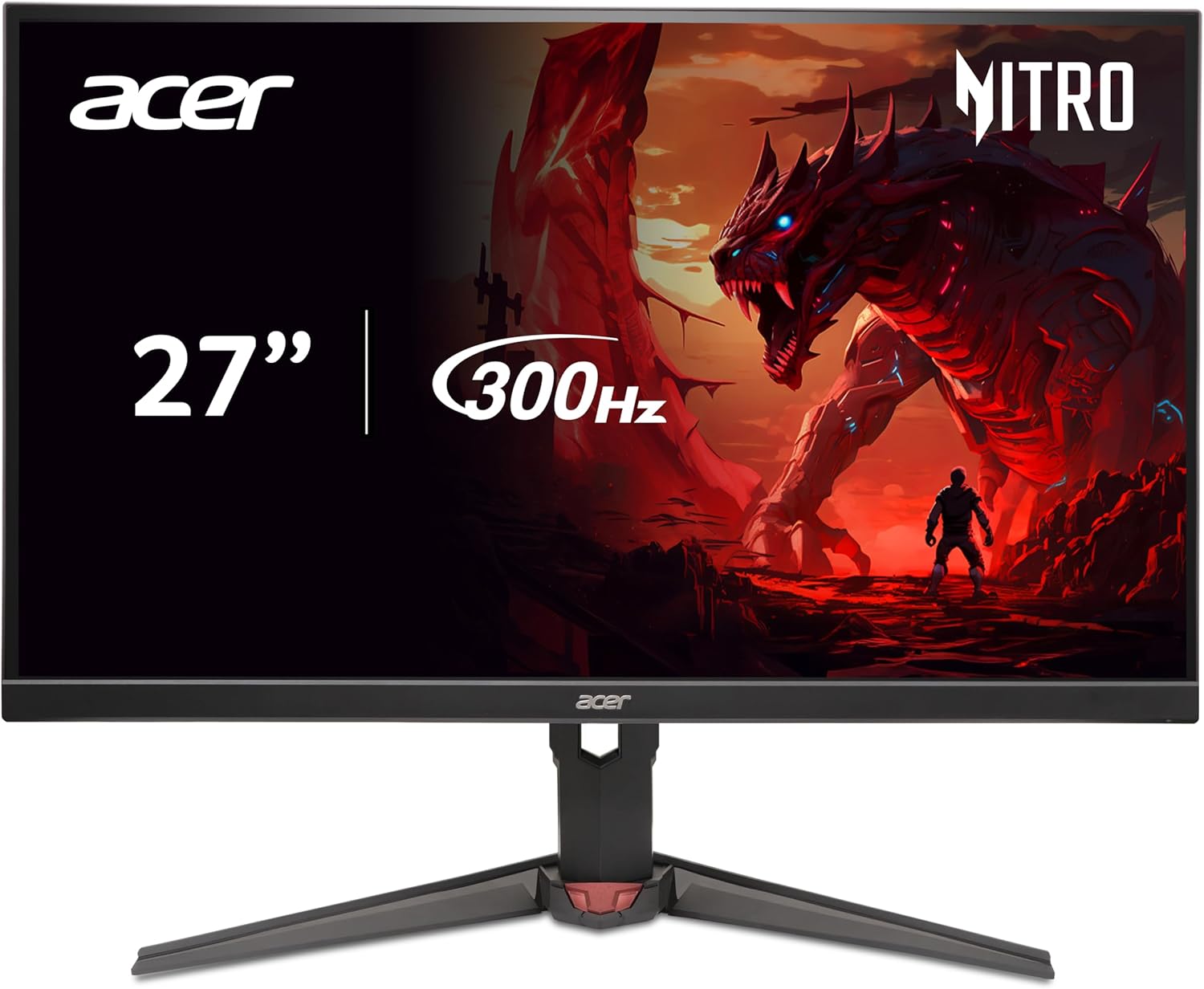 Acer Nitro 27″ WQHD 2560×1440 IPS PC Gaming Monitor | AMD FreeSync Premium | 300Hz | Up to 0.5ms | 99% sRGB | DisplayHDR 400 | ErgoStand | VESA Mounting | 1 x DP 1.4 & 2 x HDMI 2.1 | XV272U F3bmiiprx