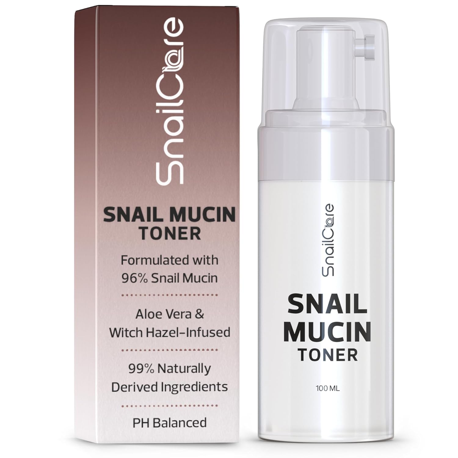 Snail Mucin Toner Skin Care, Korean Skin Care 96% Snail Mucin Serum for Face, Facial Skin Care Products for All Skin Types, 100ml Face Serum for Women