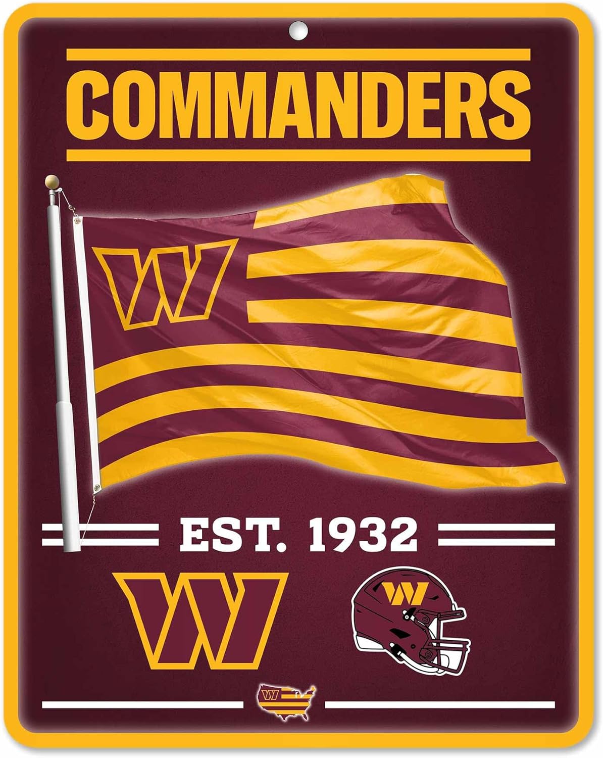 WinCraft Washington Commanders Americana Banner Flag Sign