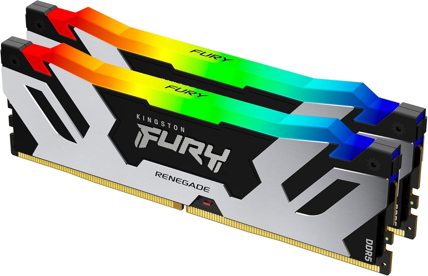 Kingston FURY Renegade RGB 32GB (2x16GB) 6800MT/s DDR5 CL36 DIMM Desktop Memory (Kit of 2) | Intel XMP 3.0 | Infrared Sync Technology | Overclocking Stability | KF568C36RSAK2-32