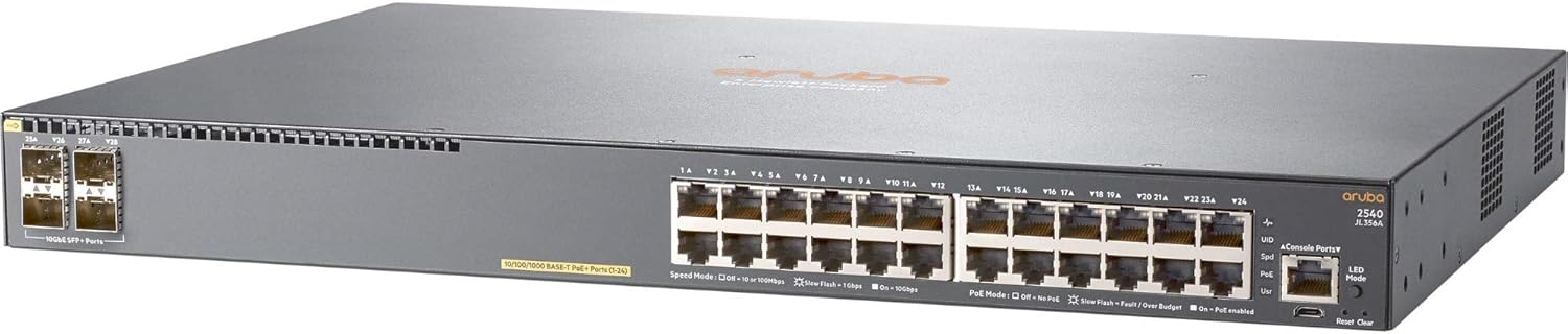 HP JL357A 2540 48G PoE+ 4SFP+, Switch, 48 Ports, Managed, Rack-mountable