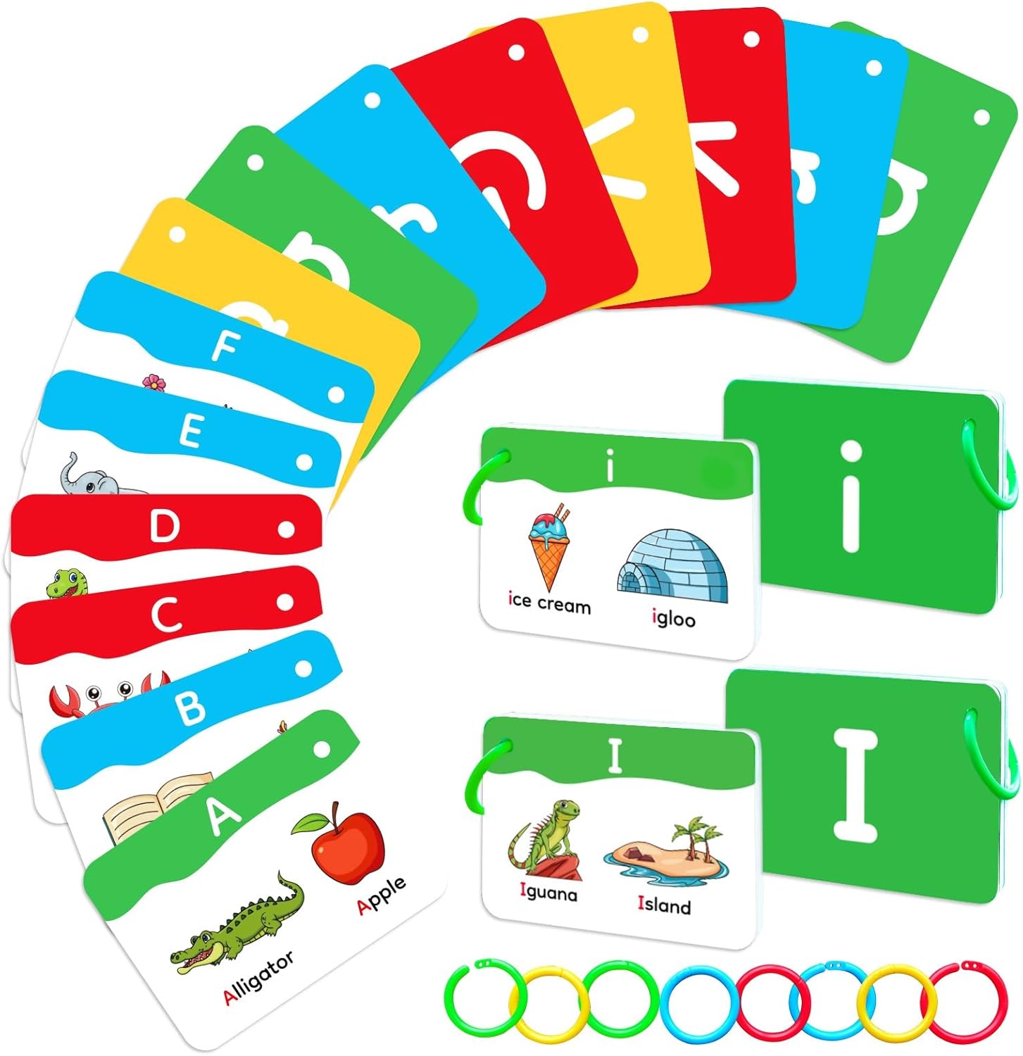 Alphabet Flash Cards,ABC Letter Flash Cards for Toddlers Ages 2 3 4 5 Years Old,Educational Reading Phonics Flashcards Preschool Kindergarten Classroom Learning Activities,Speech Therapy