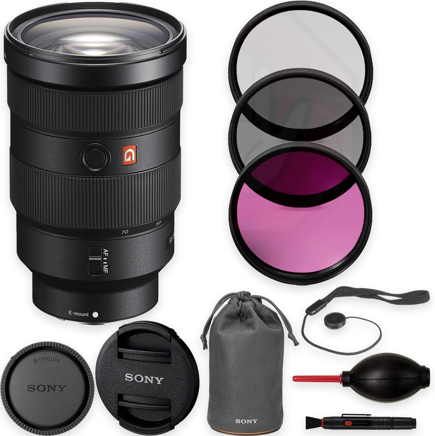 Sony FE 24-70mm f/2.8 GM Lens with PRO Filter Kit and Deluxe Accessories