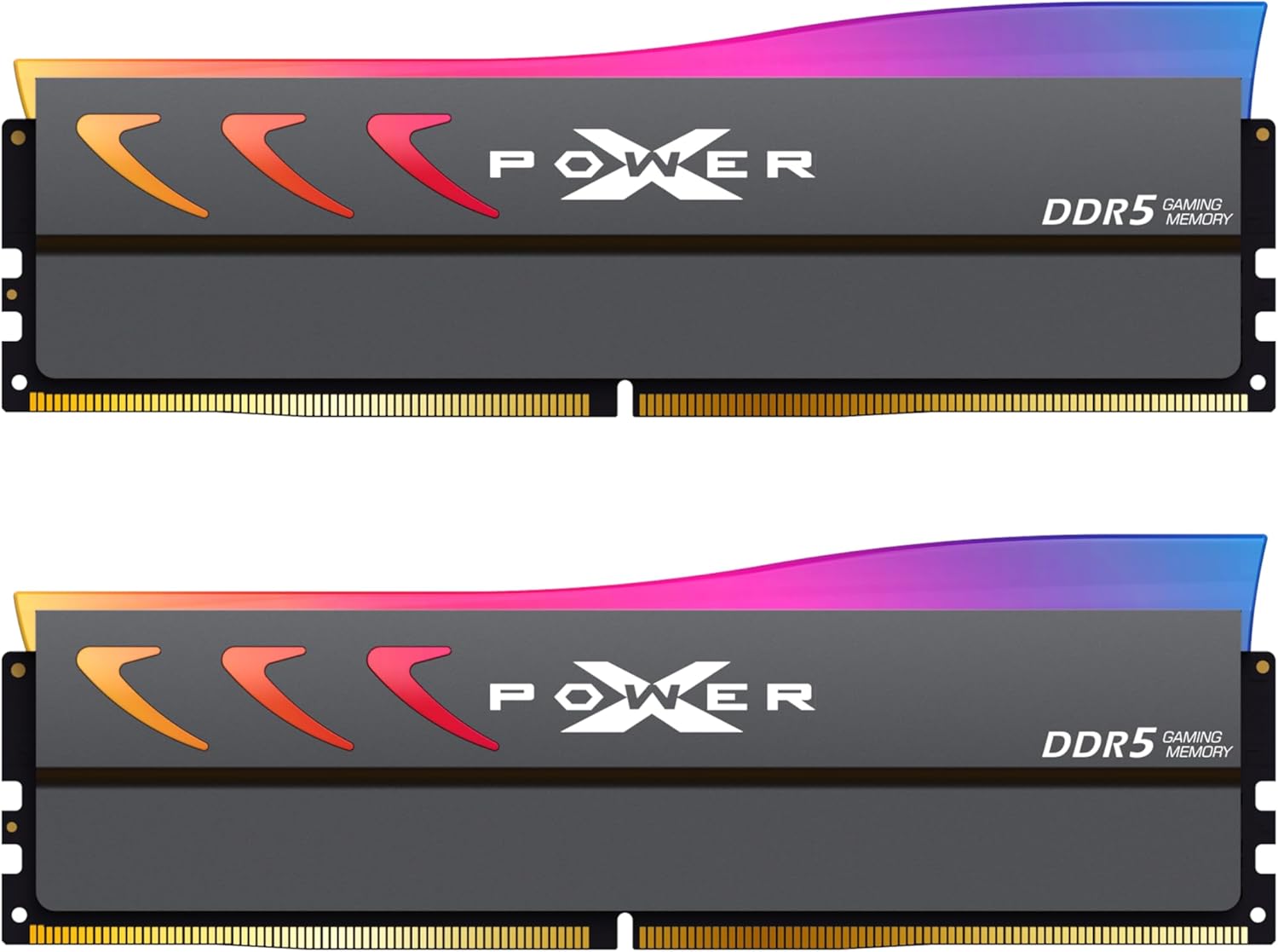 Silicon Power Storm DDR5 32GB (2x16GB) RGB 7200MT/s (PC5-57600) 288-pin CL34 1.4V UDIMM Desktop RAM Computer Memory w/Heatsink Black SP032GXLWU720FDK