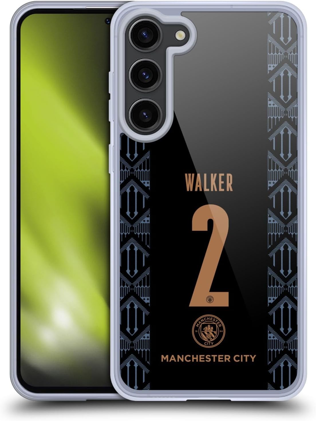 Head Case Designs Officially Licensed Manchester City Man City FC Kyle Walker 2020/21 Players Away Kit Group 2 Soft Gel Case Compatible with Samsung Galaxy S23+ 5G and Compatible with MagSafe