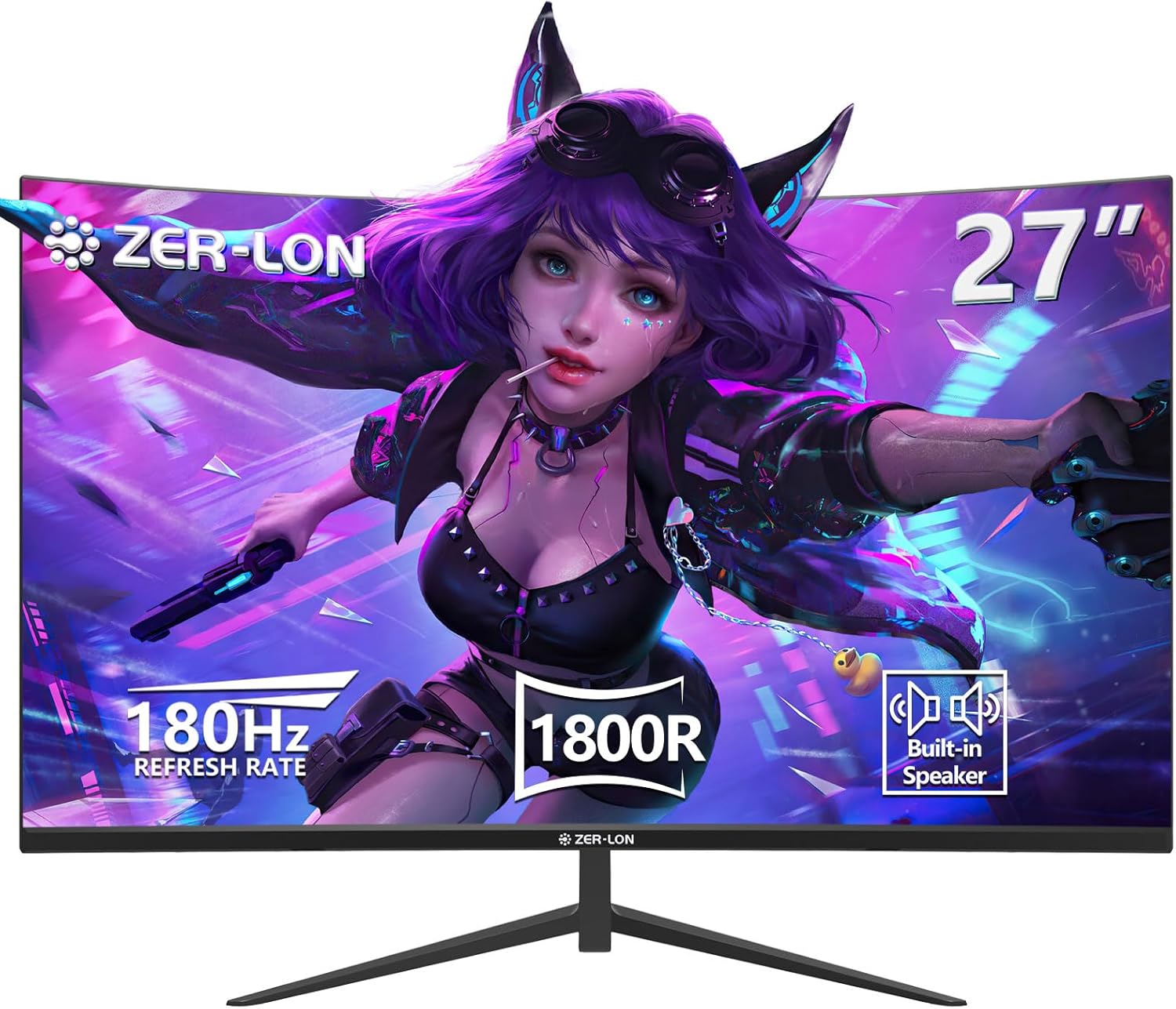 27 inch Curved Gaming Monitor, 144hz/180hz PC Monitor FHD 1080P VA Screen 1800R Computer Monitors, 1ms(GTG) with FreeSync & Eye-Care Technology, DisplayPort, HDMI, Support Wall Mount Install