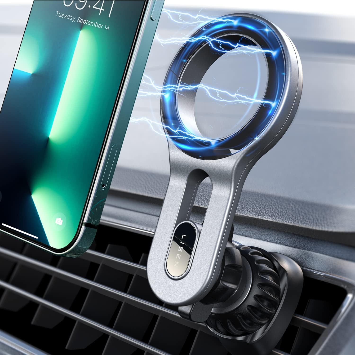 LISEN Automotive Magnetic Phone Holder for car, Car Phone Holder Mount, Cell Phone Holder car Vent Universal car Holder for car